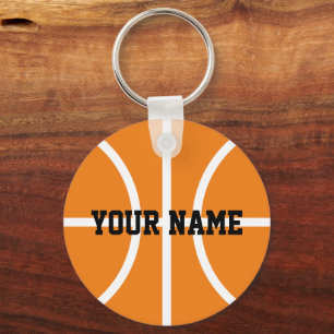 Personalised name basketball player keychains