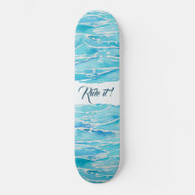 Personalised Name Beach Waves Watercolor beach