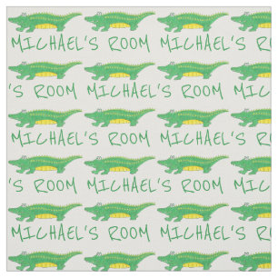 Personalised Name Bedroom Croc Alligator Gator Fabric