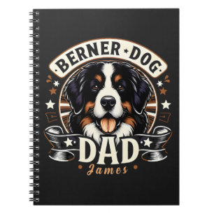 Personalised Name Berner Dog Dad - Bernese Daddy Notebook