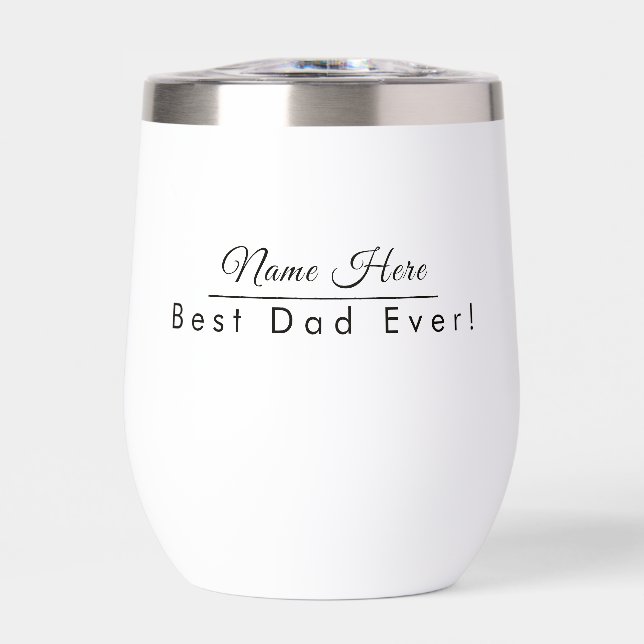 Personalised Name Best Dad Ever Elegant (Front)