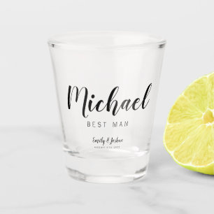 Personalised Name BEST MAN Shot glass
