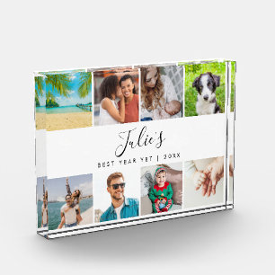 Personalised Name Best Year Yet Collage 8 Photo Block