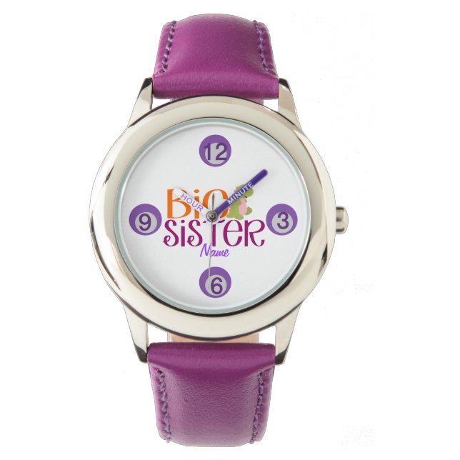Personalised Name Big Sister Watch (Front)