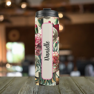 Personalised Name Birth Flower January 16 oz Thermal Tumbler