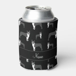 Personalised name black boston terrier can cooler