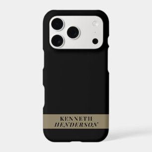 Personalised Name Black Gold Minimalist Elegant