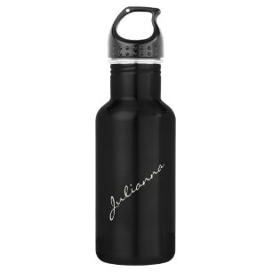 Personalised Name Black White Bridal Favour Fitnes 532 Ml Water Bottle