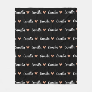 Personalised Name Blanket, Custom Baby Girl Blanke Fleece Blanket
