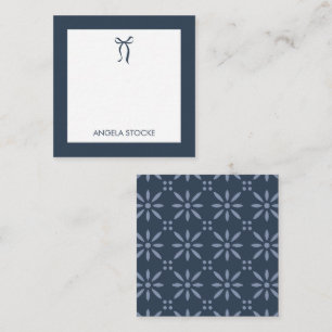 Personalised Name Blue Bow Card