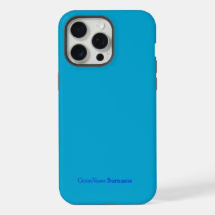 Personalised Name Blue Colour Minimalist iPhone 15 Pro Max Case