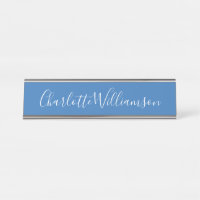 Personalised Name Blue Script Elegant Professional