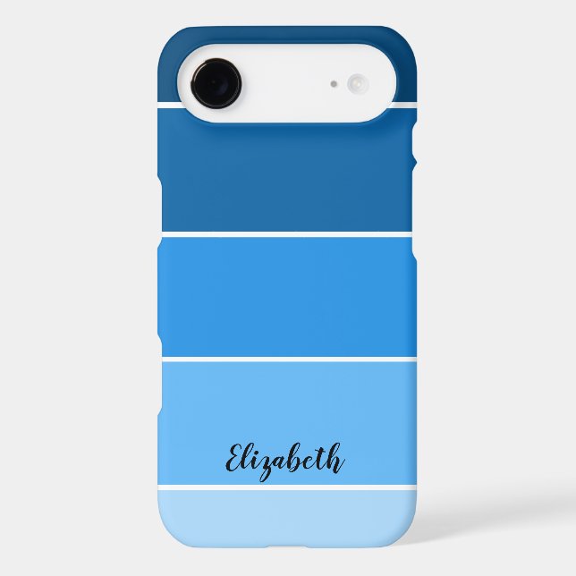 Personalised Name Blue Stripe Colour Palette Chip (Back)