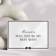 Personalised Name Bowtie Best Man Proposal