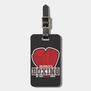 Personalised NAME Boxer Boxing Glove Prize Fighter Luggage Tag