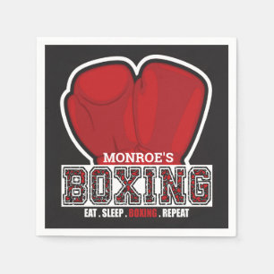 Personalised NAME Boxer Boxing Glove Prize Fighter Napkin
