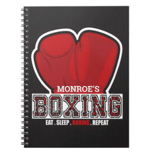 Personalised NAME Boxer Boxing Glove Prize Fighter Notebook