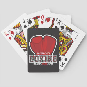 Personalised NAME Boxer Boxing Glove Prize Fighter Playing Cards