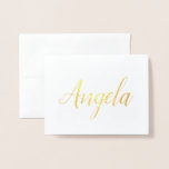 Personalised Name | Bridesmaid | Angela Foil Card<br><div class="desc">Blank inside for you to write your own sentiments.</div>