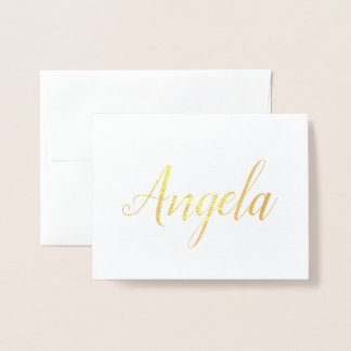 Personalised Name | Bridesmaid | Angela Foil Card