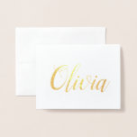 Personalised Name | Bridesmaid | Olivia Foil Card<br><div class="desc">Blank inside for you to write your own sentiments.</div>