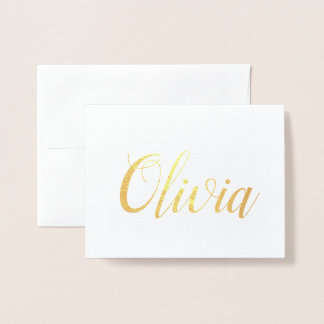 Personalised Name | Bridesmaid | Olivia Foil Card