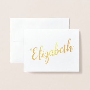 Personalised Name Bridesmaid Stationery Foil Card