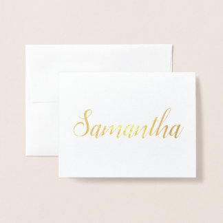 Personalised Name | Bridesmaid Stationery Samantha Foil Card
