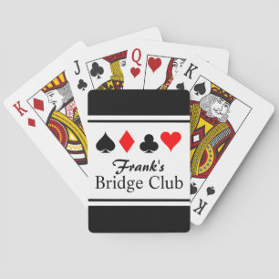 Personalised name bridge playing cards