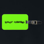 Personalised Name Bright Fluorescent Neon Green Tr Luggage Tag<br><div class="desc">Personalised Bright Fluorescent Neon Green Custom Wallets Customise with your name or message of your choice</div>