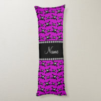 Personalised name bright purple skulls pattern