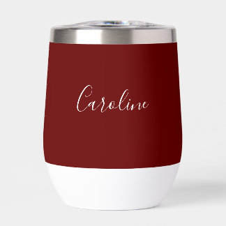 Personalised name Burgundy Script Monogram