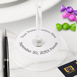 Personalised Name Business Event Slogan Create It Wine Glass Tag
