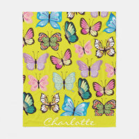Personalised Name Butterfly Colourful Butterflies