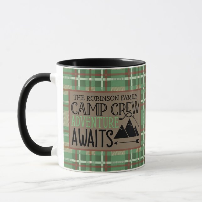Personalised NAME Cabin Camping Adventure Mug (Left)