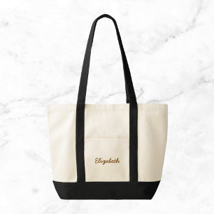 Personalised Name Canvas Tote Bag