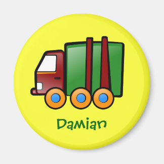 Personalised Name Cartoon Truck Magnet
