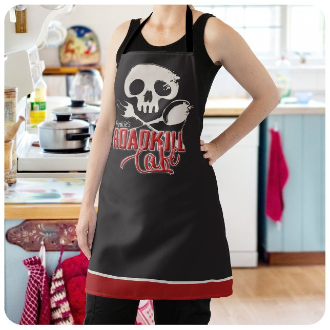Personalised NAME Cheeky Roadkill Cafe BBQ Grill Apron (Creator Uploaded)