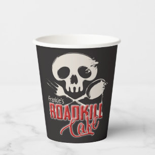 Personalised NAME Cheeky Roadkill Cafe Party Paper Cups