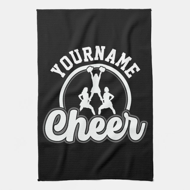 Personalised NAME Cheer Team Varsity Cheerleader Tea Towel (Vertical)