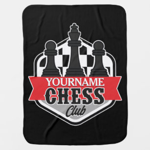 Personalised NAME Chess Player Club Checkmate  Baby Blanket