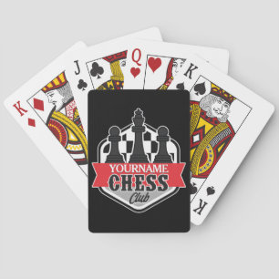 Personalised NAME Chess Player Club Checkmate Playing Cards