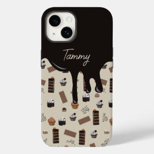 Personalised Name Chocolate Theme Pattern  Case-Mate iPhone 14 Case