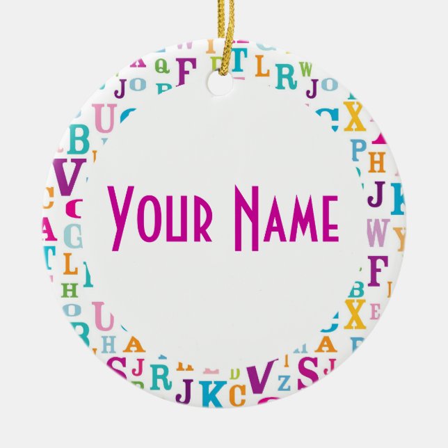 Personalised Name Christmas Ornament Gift Keepsake (Front)