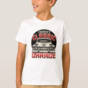 Personalised NAME Classic Car Garage Custom Shop T-Shirt