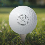 Personalised Name Classic Golf Clubs Golf Balls<br><div class="desc">Personalise the name to create a classic and stylish golf gift. Ideal for individuals,  golf clubs and as a company gift.
Designed by Thisisnotme©</div>