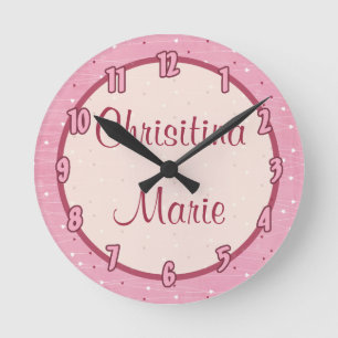 Personalised Name Clock Heart & Love