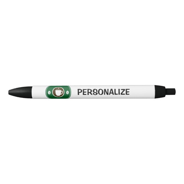 Personalised name coffee cup logo writing pens (Front)