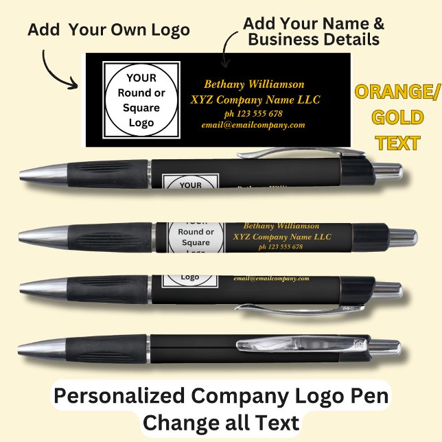 Personalised Name Company phone email, Gold Text   (Creator Uploaded)