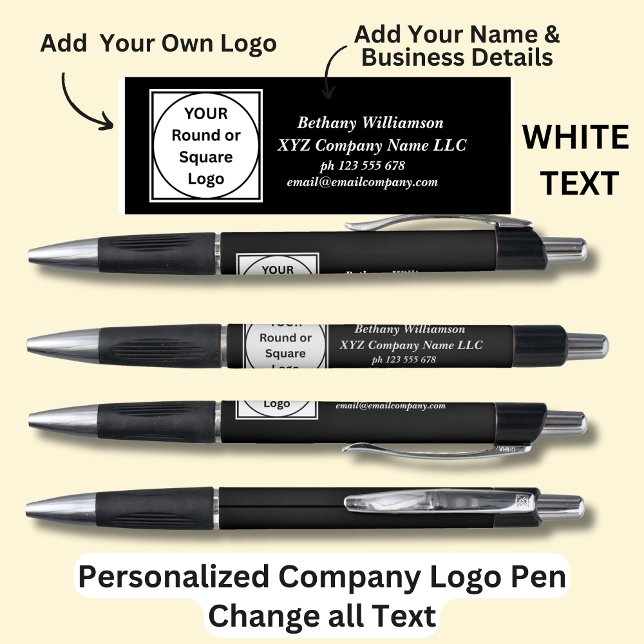 Personalised Name Company phone email, White Text  (Creator Uploaded)